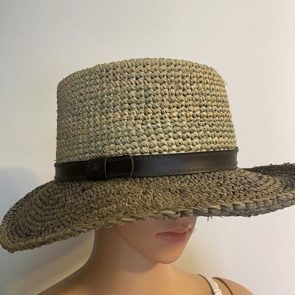 Dockers Western Panama Hat Unisex Adult Natural Fiber OneSize Green Beach Summer - Picture 4 of 6